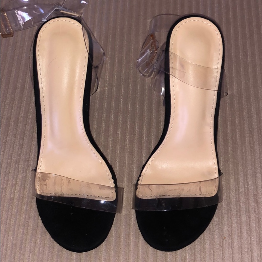 Clear plastic high heels size 7 to 7 1/2